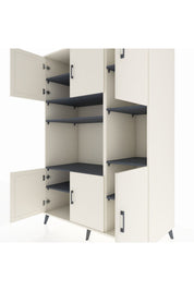 Kronos Dolap 9 Raflı 6 Kapaklı 132x59x195 Aytaşı-Aytaşı/Antrasit