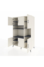 Kronos Dolap 9 Raflı 6 Kapaklı 132x59x195 Aytaşı-Aytaşı/Antrasit