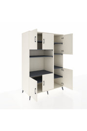 Kronos Dolap 9 Raflı 6 Kapaklı 132x59x195 Aytaşı-Aytaşı/Antrasit