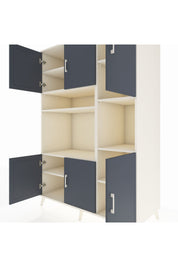 Kronos Dolap 9 Raflı 6 Kapaklı 132x59x195 Aytaşı-Antrasit/Aytaşı