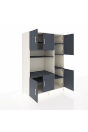 Kronos Dolap 9 Raflı 6 Kapaklı 132x59x195 Aytaşı-Antrasit/Antrasit