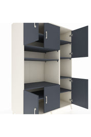 Kronos Dolap 9 Raflı 6 Kapaklı 132x59x195 Aytaşı-Antrasit/Antrasit