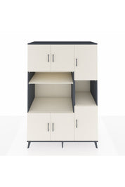 Kronos Dolap 9 Raflı 6 Kapaklı 132x59x195 Antrasit-Aytaşı/Aytaşı