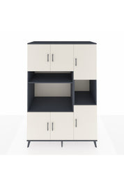 Kronos Dolap 9 Raflı 6 Kapaklı 132x59x195 Antrasit-Aytaşı/Antrasit