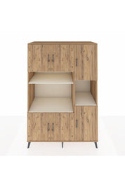 Kronos Dolap 9 Raflı 6 Kapaklı 132x59x195 Çam-Çam/Aytaşı