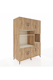 Kronos Dolap 9 Raflı 6 Kapaklı 132x59x195 Çam-Çam/Aytaşı