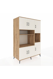 Kronos Dolap 9 Raflı 6 Kapaklı 132x59x195 Çam-Aytaşı/Çam