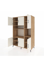 Kronos Dolap 9 Raflı 6 Kapaklı 132x59x195 Çam-Aytaşı/Çam