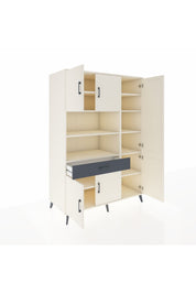 Kronos Dolap 10 Raflı Tek Çekmeceli 6 Kapaklı 132x59x195 Aytaşı-Aytaşı/Antrasit