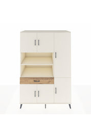 Kronos Dolap 10 Raflı Tek Çekmeceli 6 Kapaklı 132x59x195 Aytaşı-Aytaşı/Çam