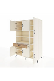 Kronos Dolap 10 Raflı Tek Çekmeceli 6 Kapaklı 132x59x195 Aytaşı-Aytaşı/Çam