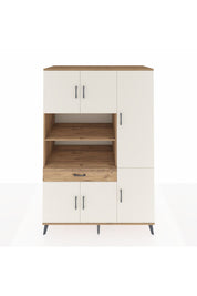 Kronos Dolap 10 Raflı Tek Çekmeceli 6 Kapaklı 132x59x195 Çam-Aytaşı/Çam