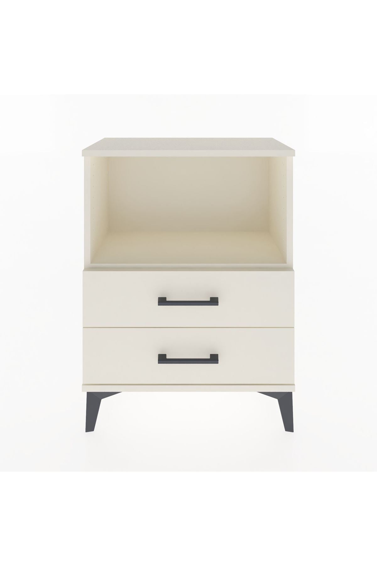Arges Komodin Tek Raflı 2 Çekmeceli 60x30x80 - S13M003V1A
