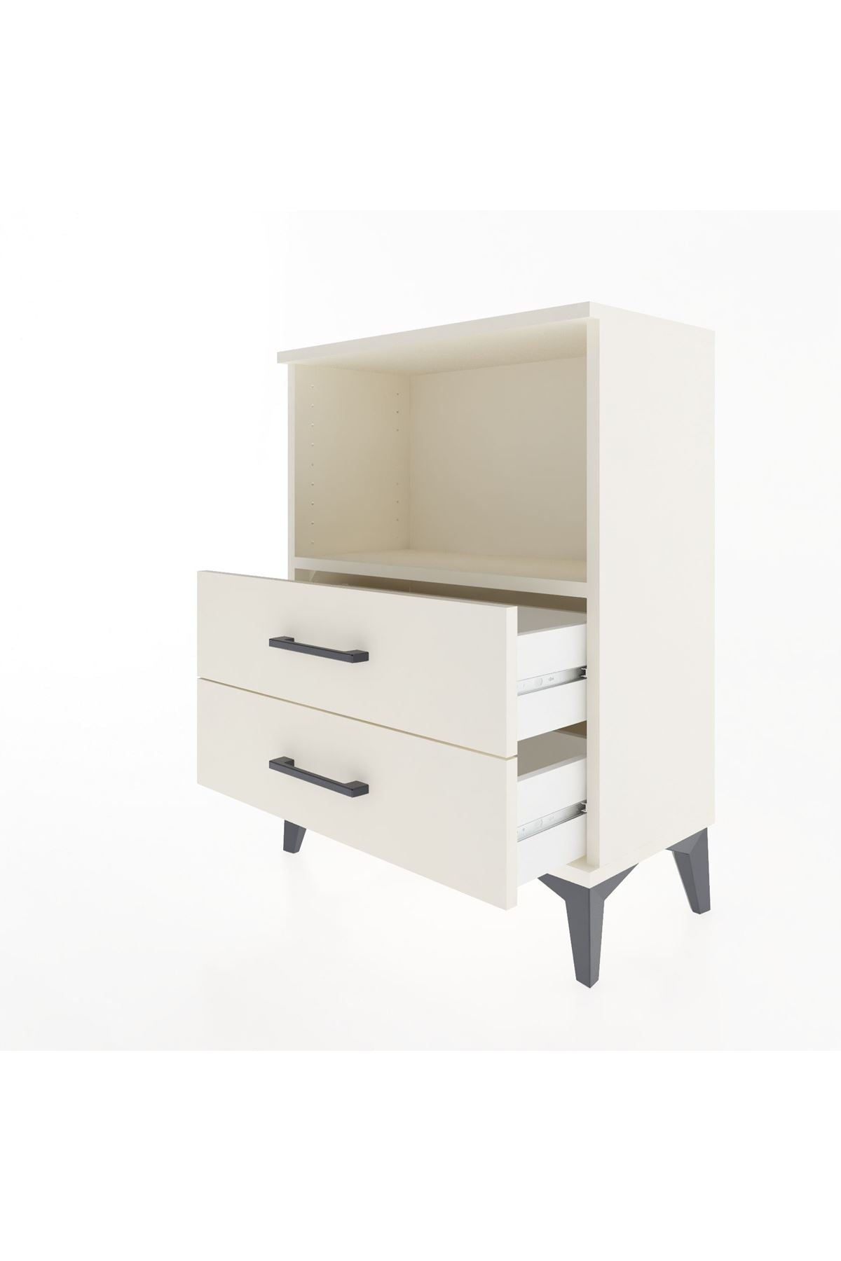 Arges Komodin Tek Raflı 2 Çekmeceli 60x30x80 - S13M003V1A