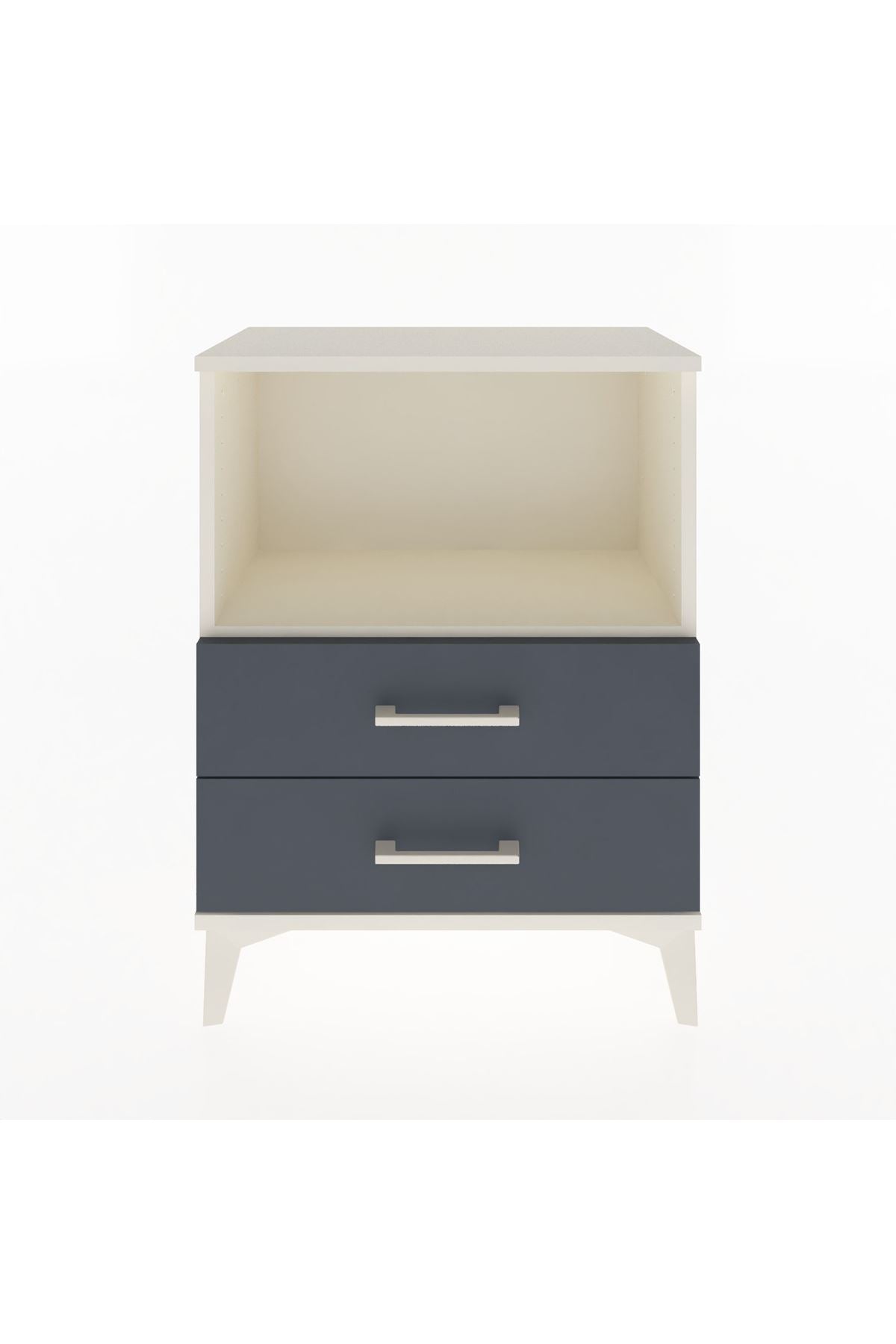 Arges Komodin Tek Raflı 2 Çekmeceli 60x30x80 - S13M003V2A