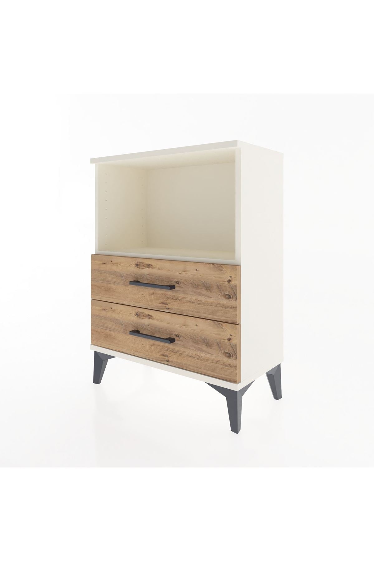 Arges Komodin Tek Raflı 2 Çekmeceli 60x30x80 - S13M003V3A