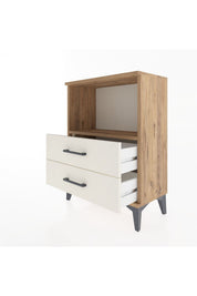 Arges Komodin Tek Raflı 2 Çekmeceli 60x30x80 - S13M003V7A