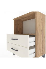 Arges Komodin Tek Raflı 2 Çekmeceli 60x30x80 - S13M003V7A