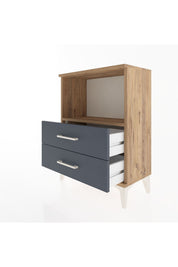 Arges Komodin Tek Raflı 2 Çekmeceli 60x30x80 - S13M003V8A
