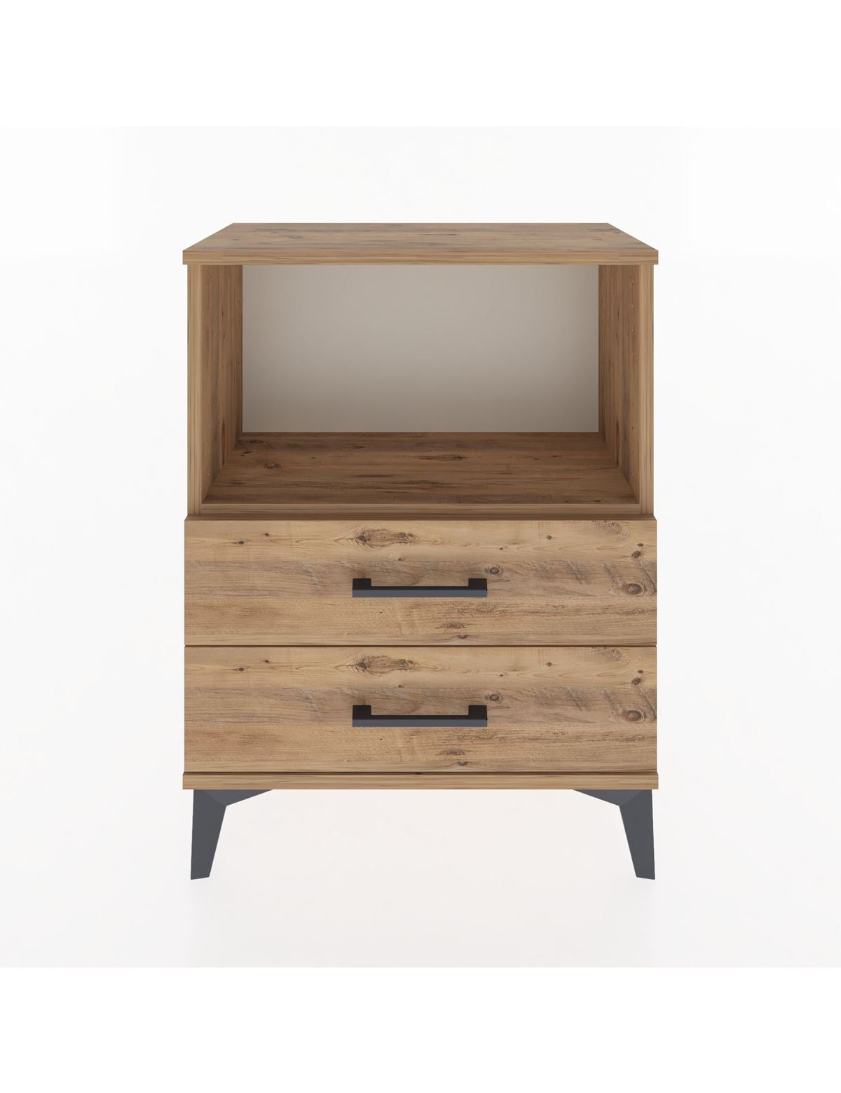 Arges Komodin Tek Raflı 2 Çekmeceli 60x30x80 - S13M003V9A