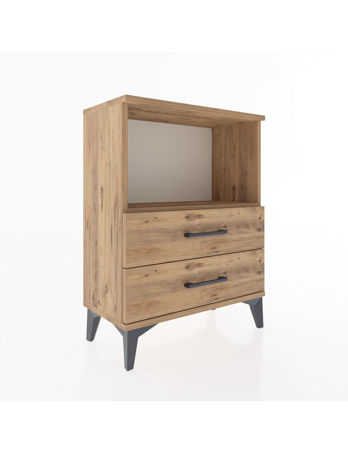 Arges Komodin Tek Raflı 2 Çekmeceli 60x30x80 - S13M003V9A