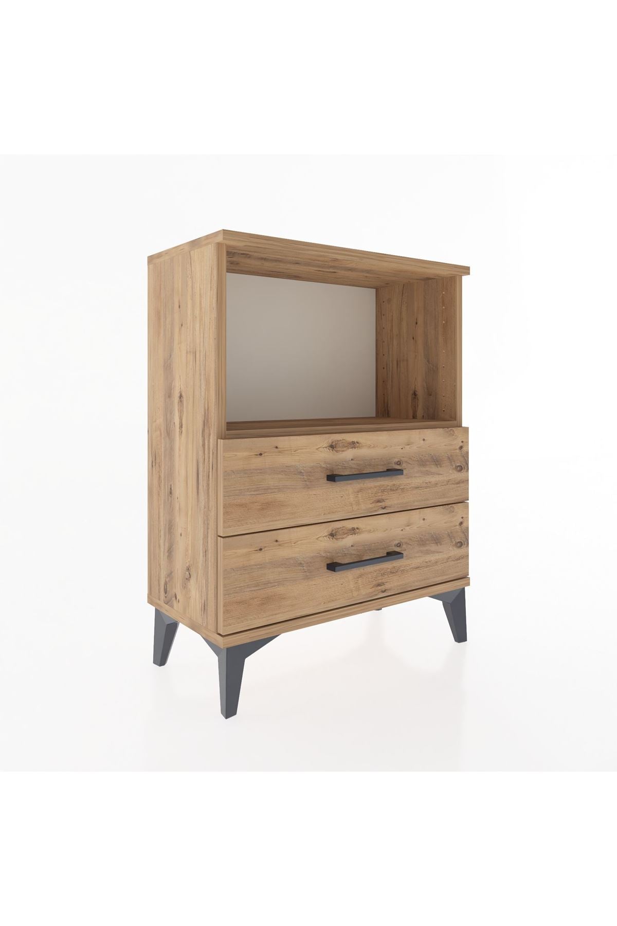 Arges Komodin Tek Raflı 2 Çekmeceli 60x30x80 - S13M003V9A