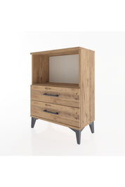 Arges Komodin Tek Raflı 2 Çekmeceli 60x30x80 - S13M003V9A