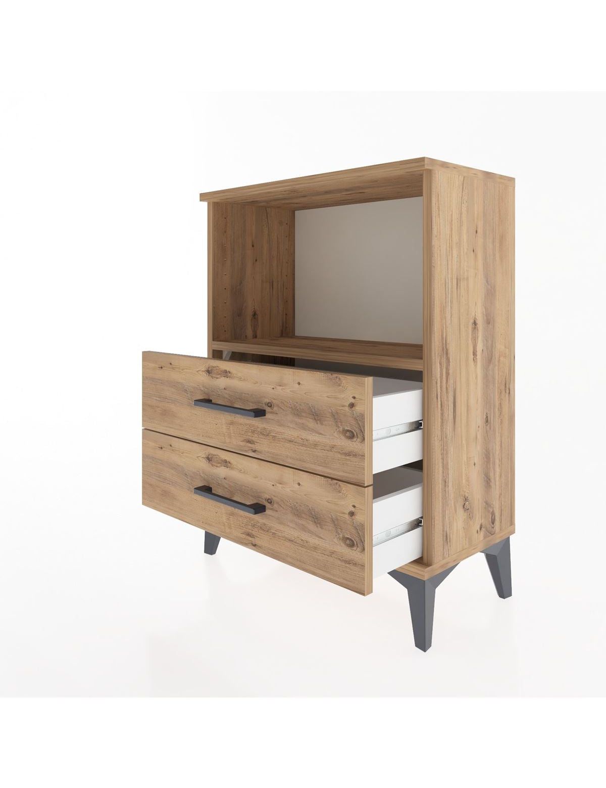 Arges Komodin Tek Raflı 2 Çekmeceli 60x30x80 - S13M003V9A