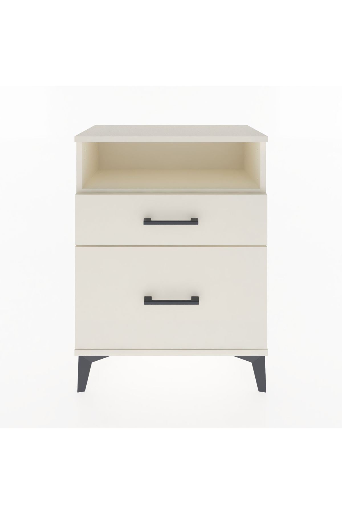 Arges Komodin Tek Raflı 2 Çekmeceli 60x30x80 - S13M006V1A