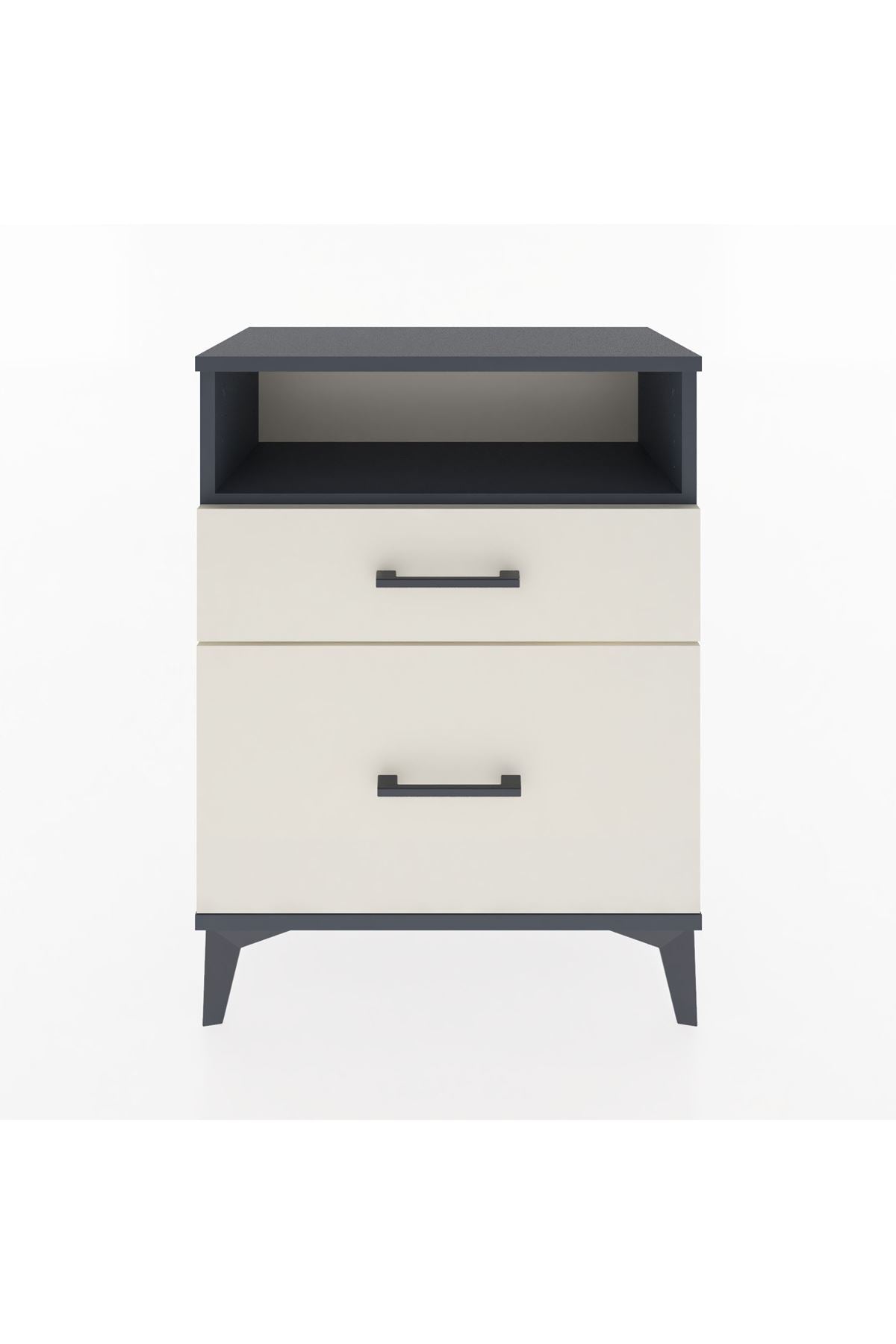 Arges Komodin Tek Raflı 2 Çekmeceli 60x30x80 - S13M006V4A