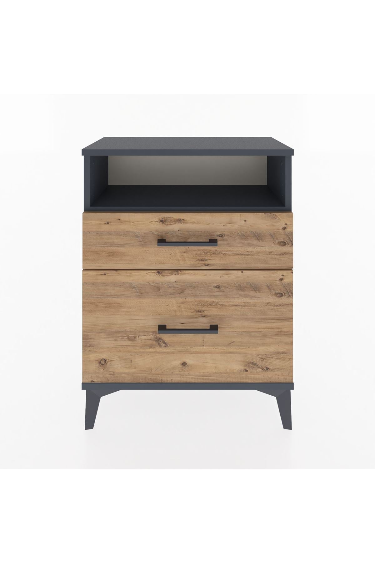 Arges Komodin Tek Raflı 2 Çekmeceli 60x30x80 - S13M006V6A