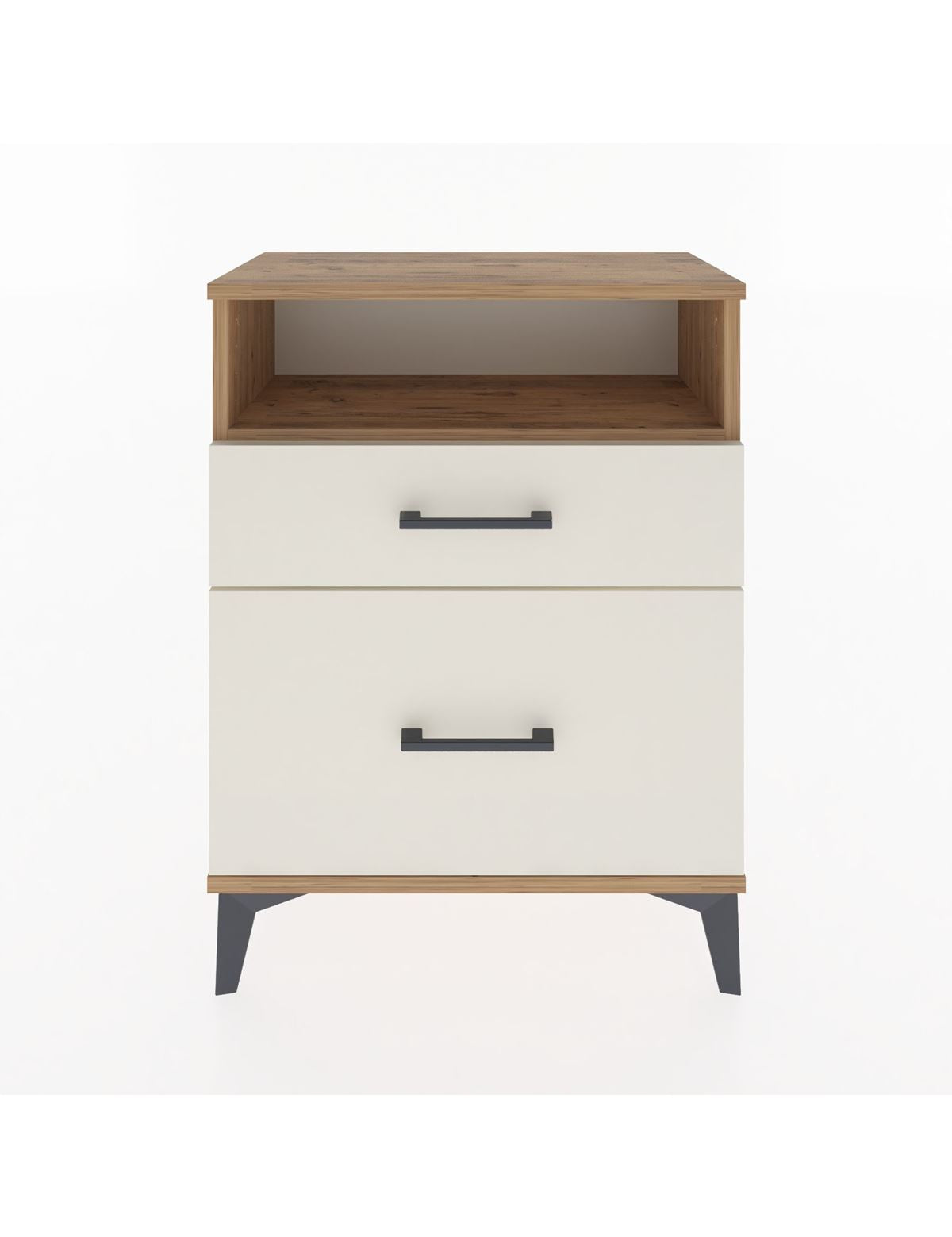 Arges Komodin Tek Raflı 2 Çekmeceli 60x30x80 - S13M006V7A