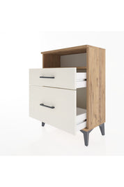 Arges Komodin Tek Raflı 2 Çekmeceli 60x30x80 - S13M006V7A