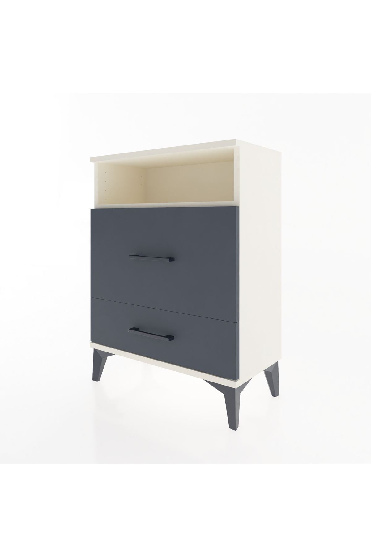 Arges Komodin Tek Raflı 2 Çekmeceli 60x30x80 - S13M007V2A