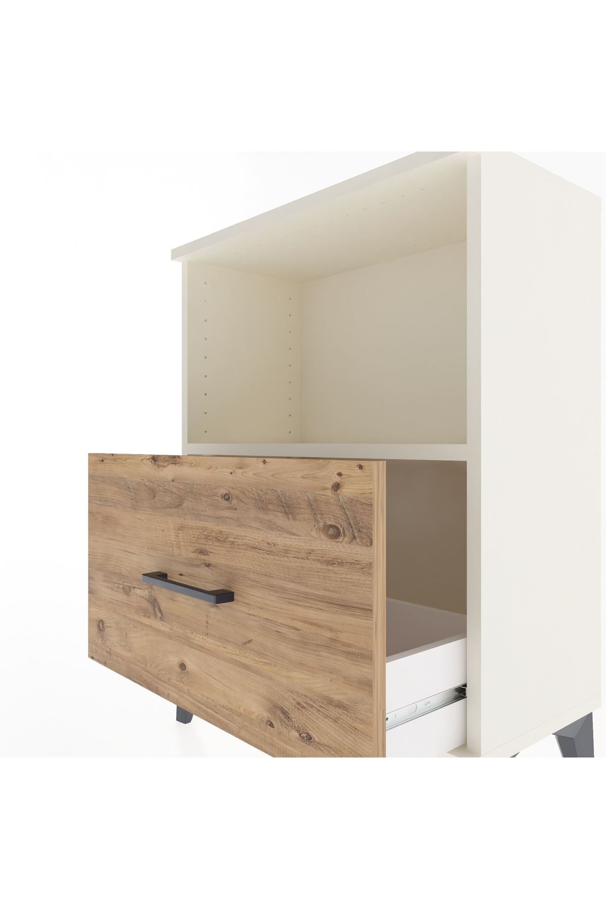 Arges Komodin Tek Raflı Tek Çekmeceli 60x30x80 - S13M011V3A