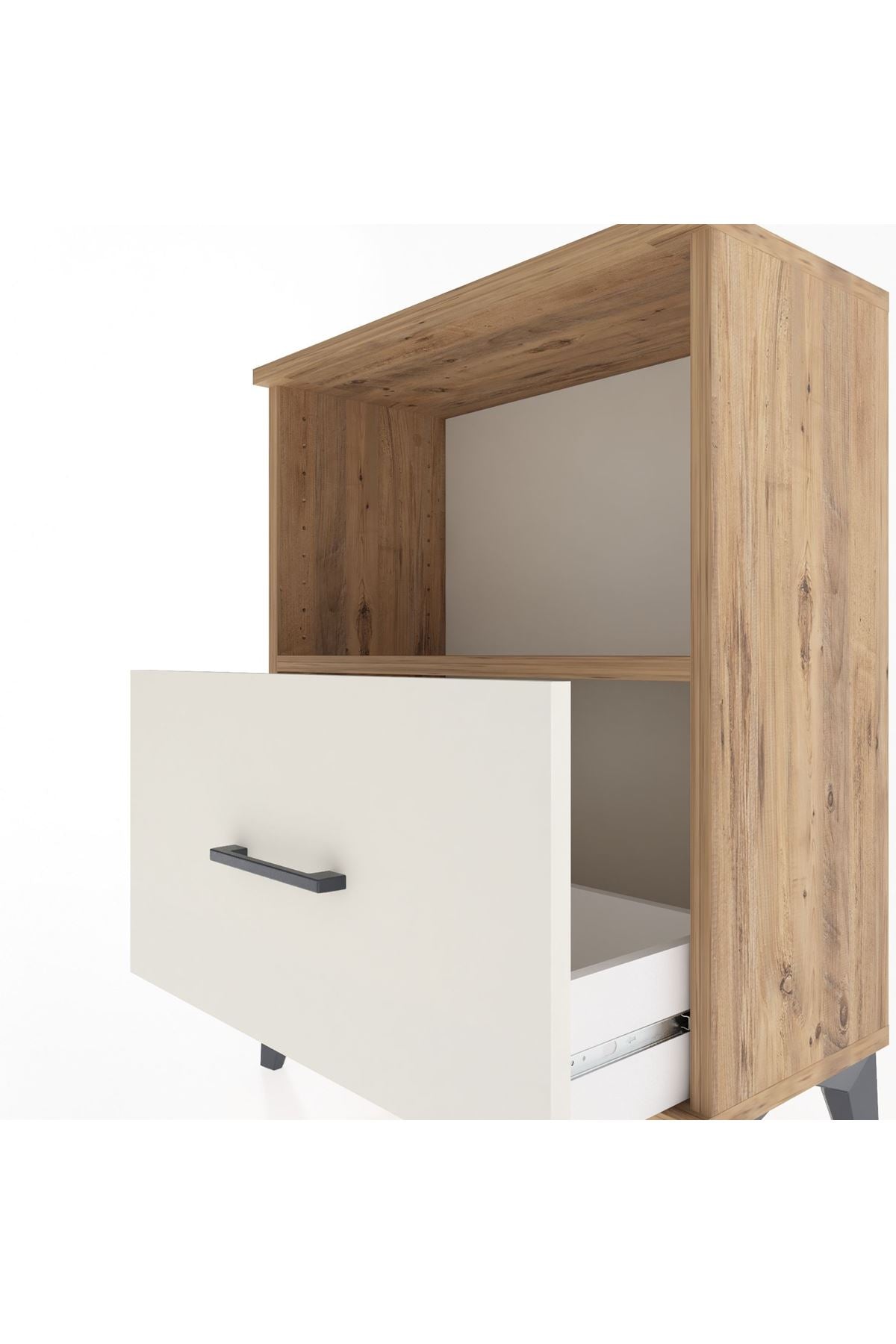 Arges Komodin Tek Raflı Tek Çekmeceli 60x30x80 - S13M011V7A