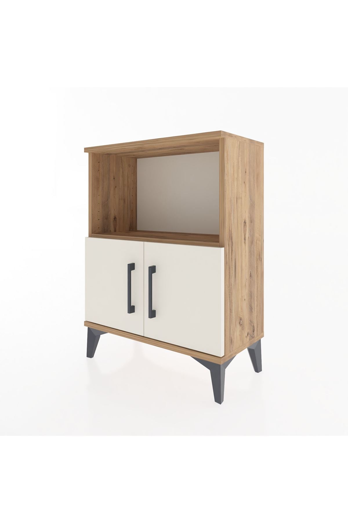 Arges Komodin 2 Raflı 2 Kapaklı 60x30x80 - S13M012V7A