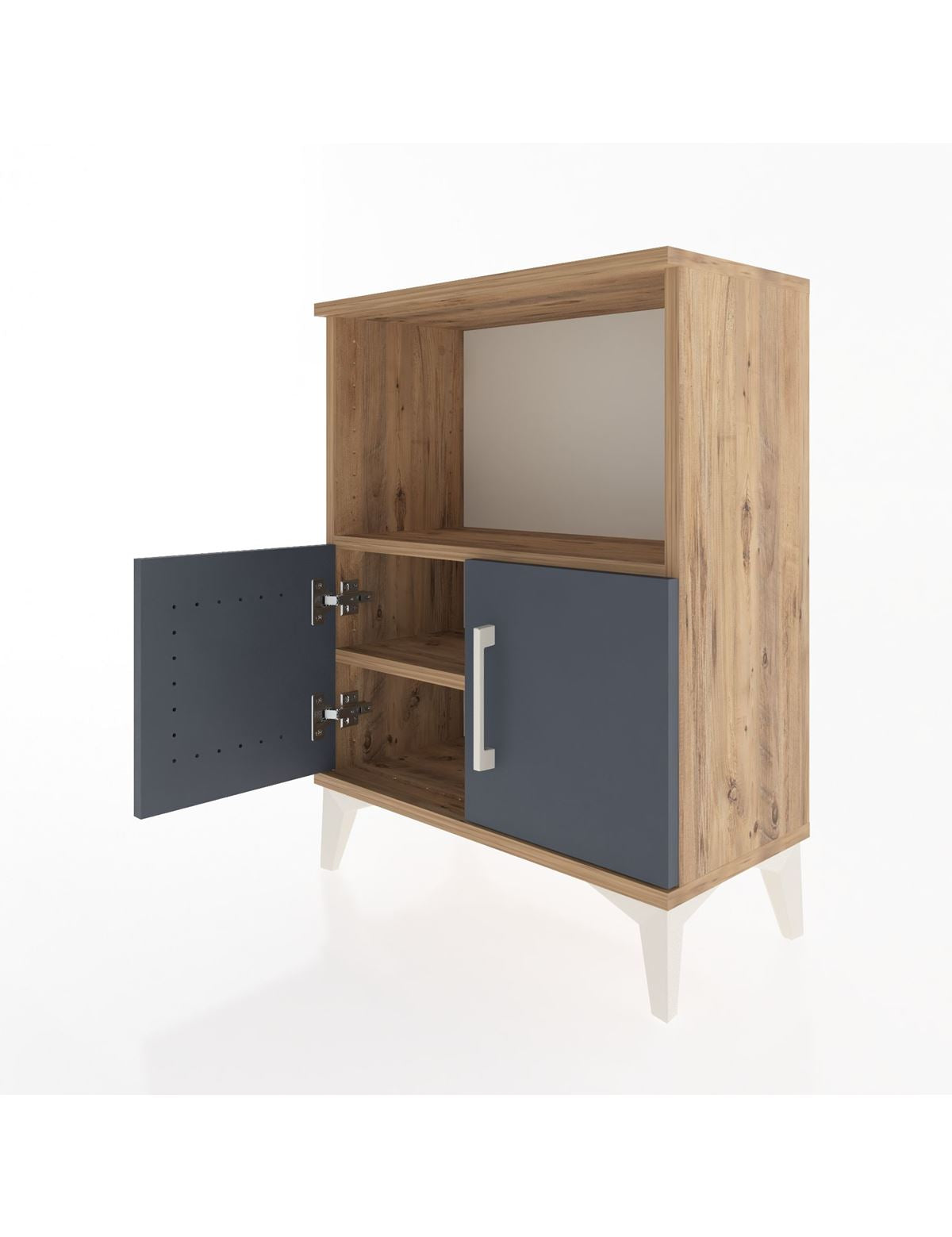 Arges Komodin 2 Raflı 2 Kapaklı 60x30x80 - S13M012V8A