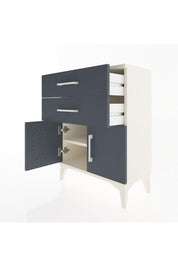 Arges Komodin Tek Raflı 2 Çekmeceli 2 Kapaklı 60x30x80 - S13M013V2A