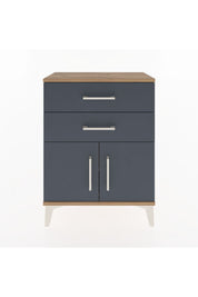 Arges Komodin Tek Raflı 2 Çekmeceli 2 Kapaklı 60x30x80 - S13M013V8A