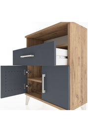 Arges Komodin 2 Raflı Tek Çekmeceli 2 Kapaklı 60x30x80 - S13M014V8A