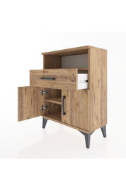 Arges Komodin 2 Raflı Tek Çekmeceli 2 Kapaklı 60x30x80 - S13M014V9A