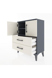 Arges Komodin 2 Raflı 2 Çekmeceli 2 Kapaklı 60x30x80 - S13M015V4A