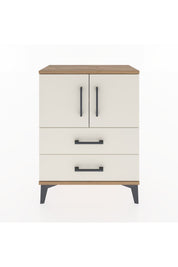 Arges Komodin 2 Raflı 2 Çekmeceli 2 Kapaklı 60x30x80 - S13M015V7A