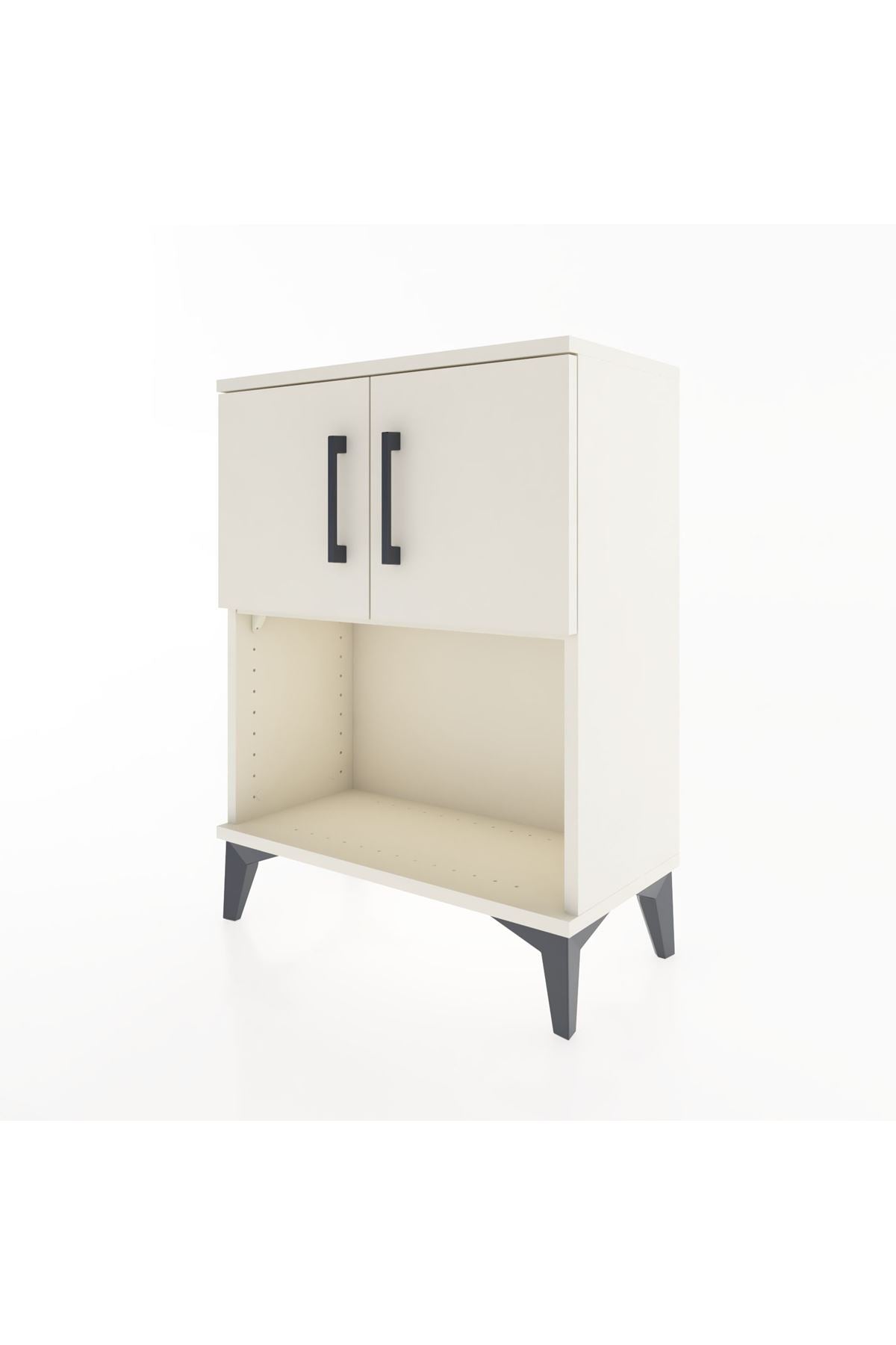 Arges Komodin 2 Raflı 2 Kapaklı 60x30x80 - S13M016V1A