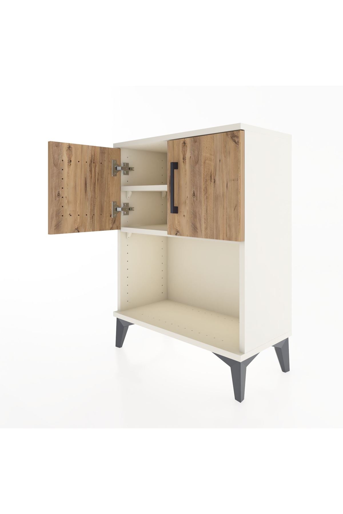Arges Komodin 2 Raflı 2 Kapaklı 60x30x80 - S13M016V3A