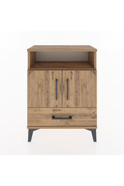 Arges Komodin 3 Raflı Tek Çekmeceli 2 Kapaklı 60x30x80 - S13M017V9A