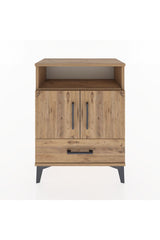 Arges Komodin 3 Raflı Tek Çekmeceli 2 Kapaklı 60x30x80