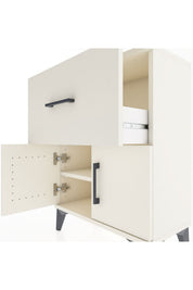 Arges Komodin Tek Raflı Tek Çekmeceli 2 Kapaklı 60x30x80 - S13M018V1A