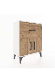 Arges Komodin Tek Raflı Tek Çekmeceli 2 Kapaklı 60x30x80 - S13M018V3A